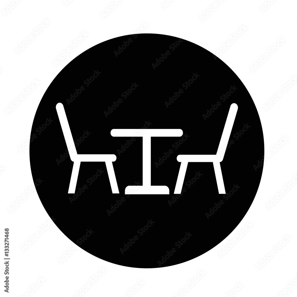 Table with chairs icon Table with chairs icon