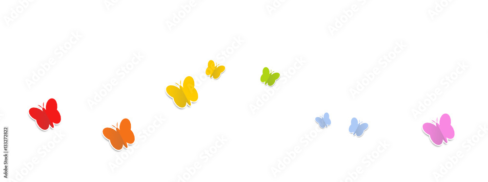 Schmetterlinge fliegen welle Banner Band