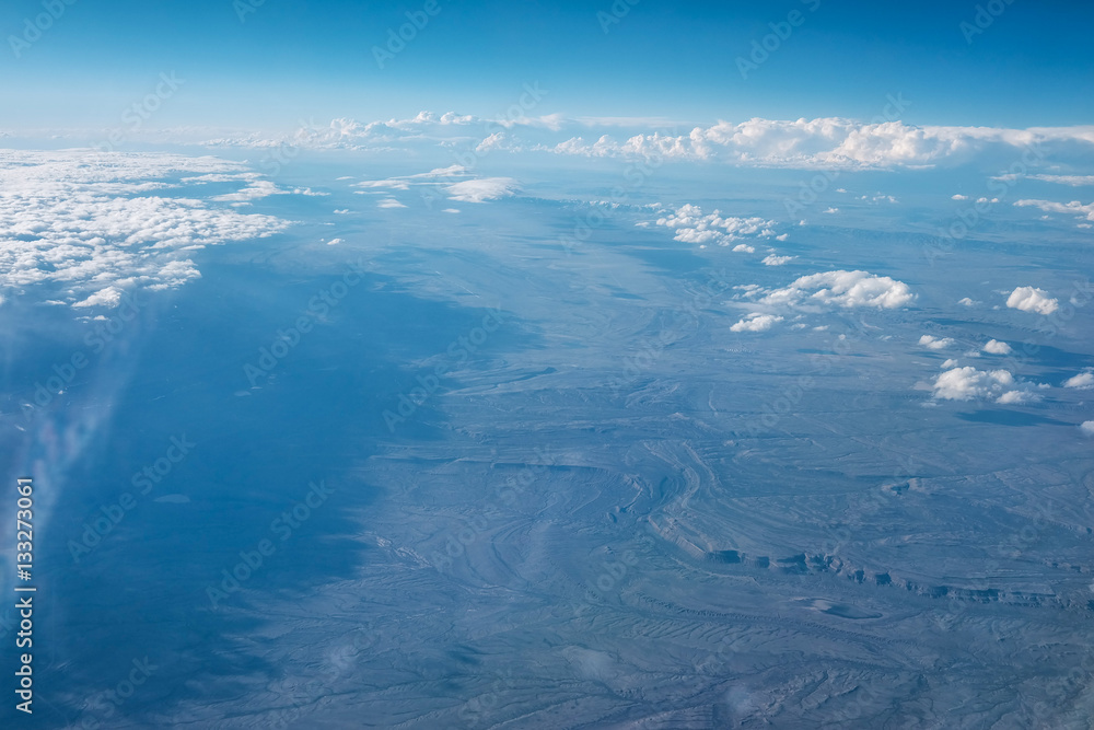 Fototapeta Beautiful Clouds, a view from airplane window