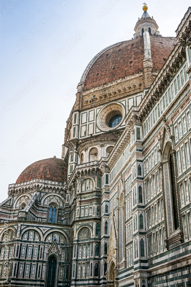 Beautiful street View of the Cathedral Santa Maria del Fiore in