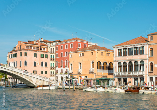 VENICE, ITALY - March 26, 2016. Beautiful view of water street a