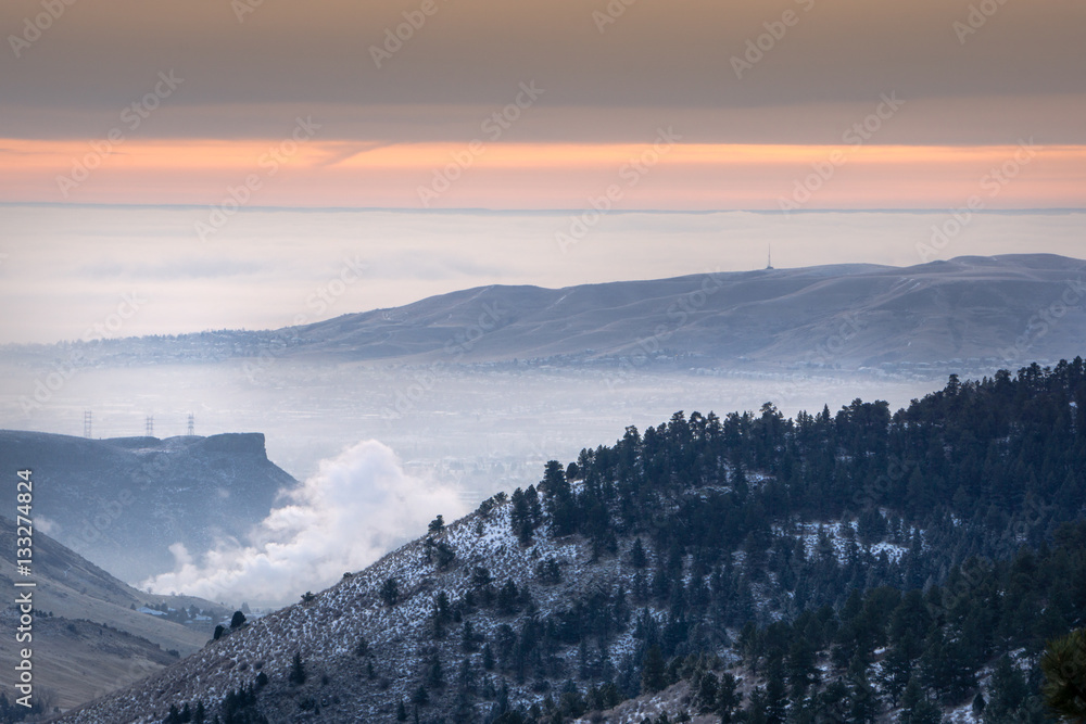 Foggy Morning over Golden, Colorado