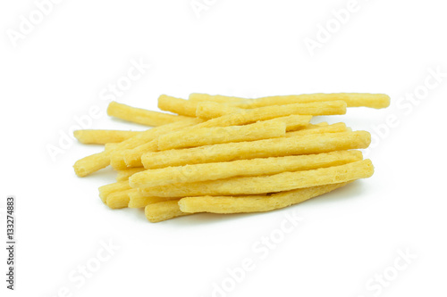 French fries isolated on white background..