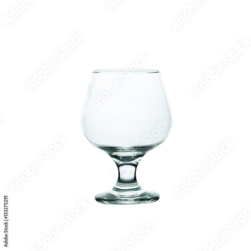 Empty wine glass. isolated on a white background