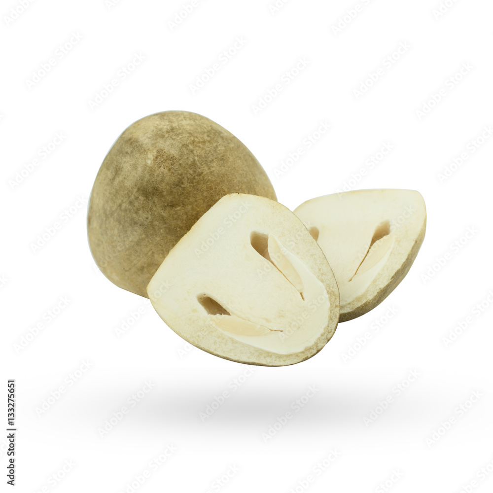 Fototapeta premium Volvariella volvacea, Straw Mushroom on white background..