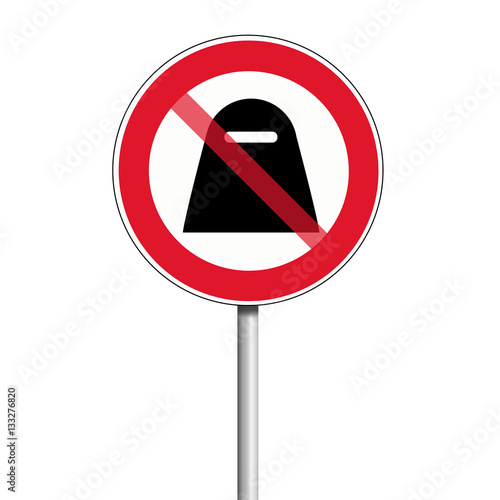 Burka oder Niqab Verbot Schild