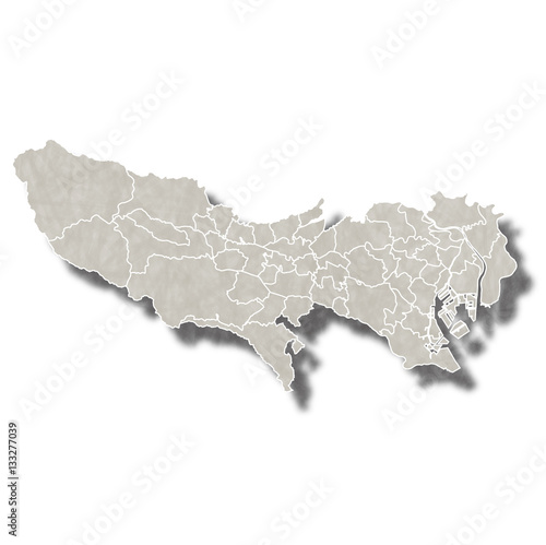 東京　日本　地図　アイコン 