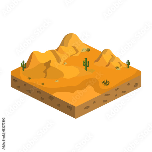 relief isometric flat icon