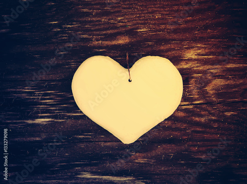 Heart on a wooden background