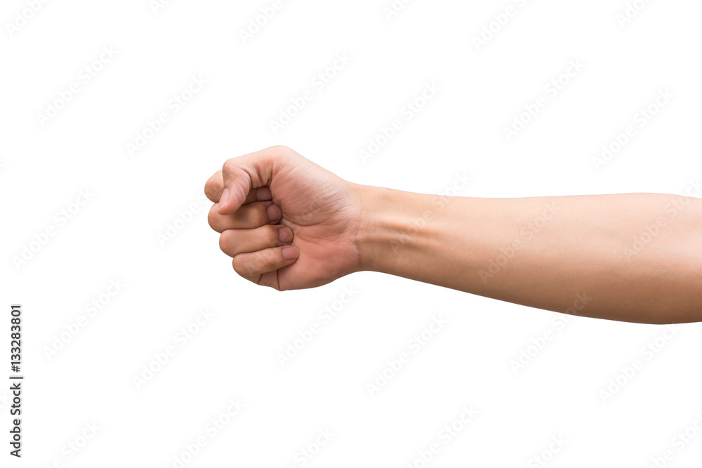 Man hand sign isolated on white background Man hand sign isolated on white background