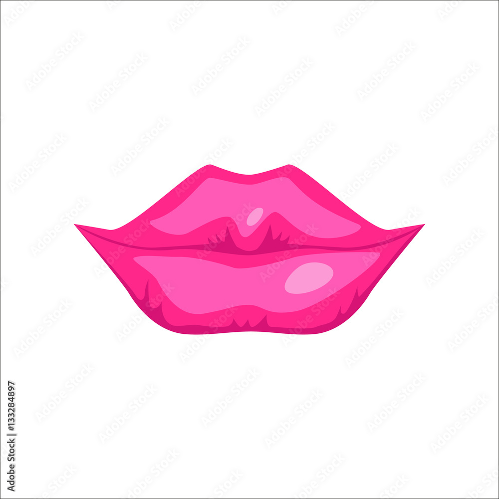 Woman lips vector illustration.