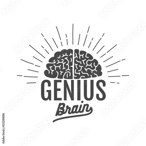 genius brain logo photo