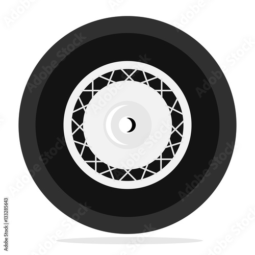 Retro wheel isolated