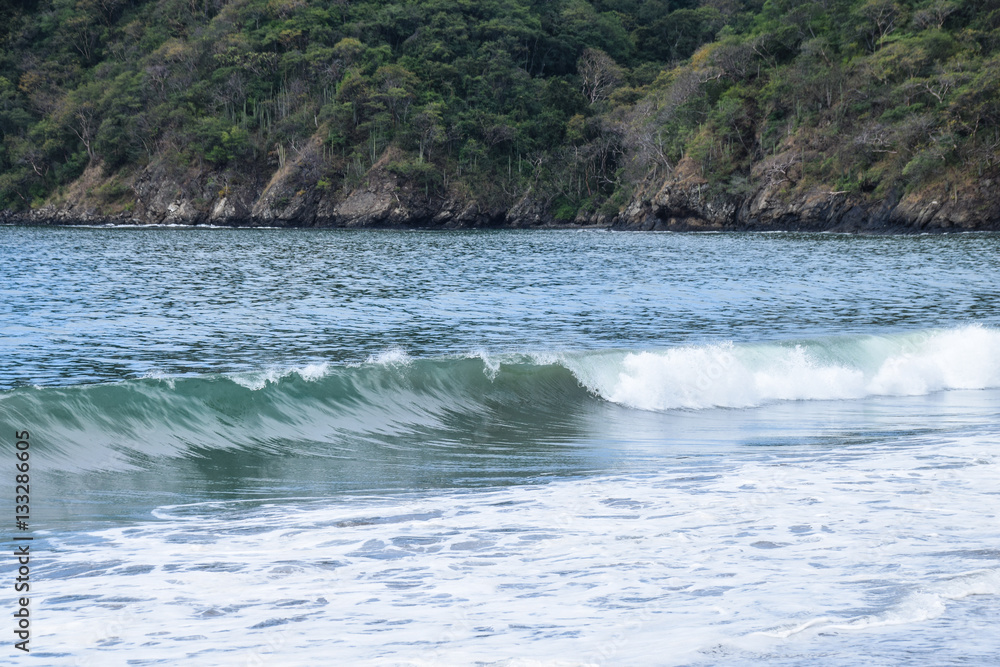 Incoming waves of Pacific Ocean, Guanacaste, Costa Rica