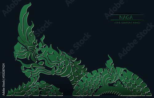 na ga paper cut vector