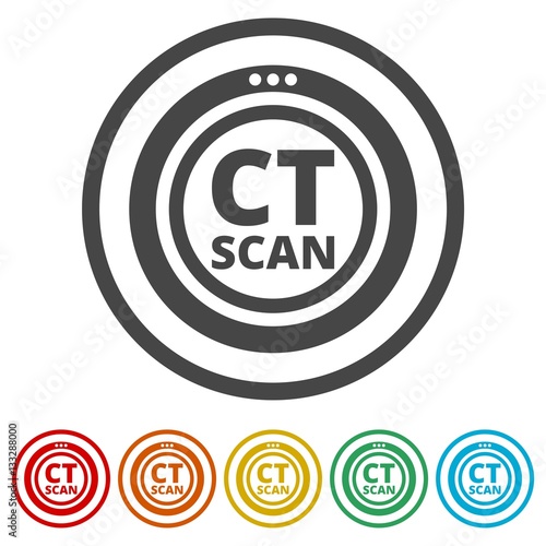 CT scan icon, CT scanner 