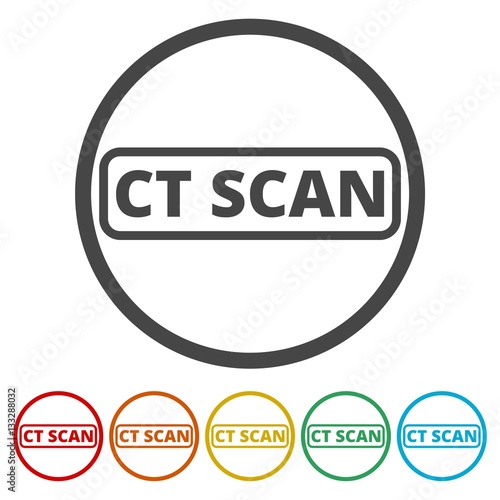 CT scan icon, CT scanner 