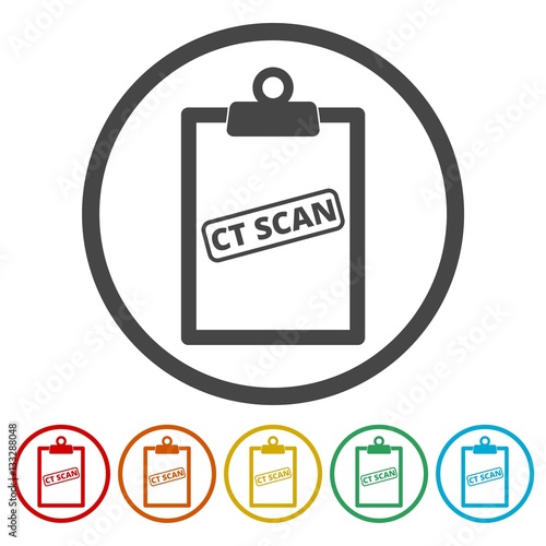 CT scan icon, CT scanner 