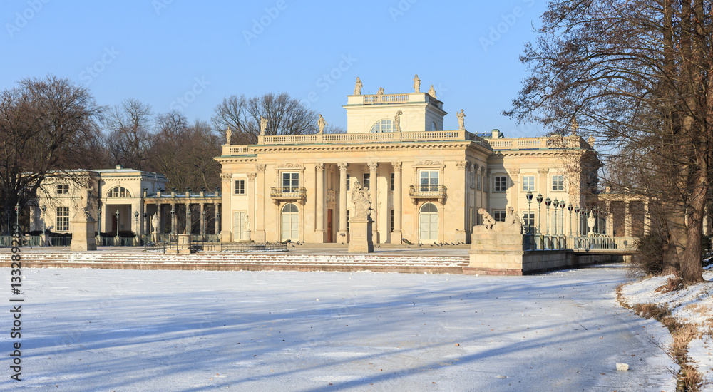 Winter in Royal Lazienki Park in Warsaw