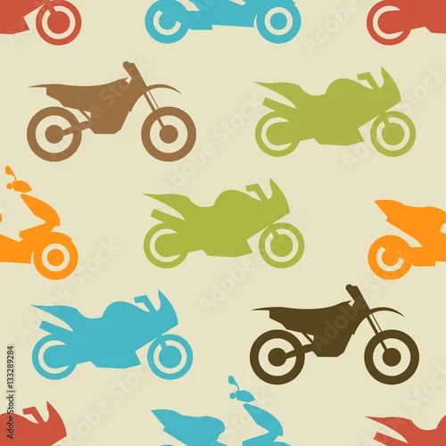 Tapety Wzór retro motocykl