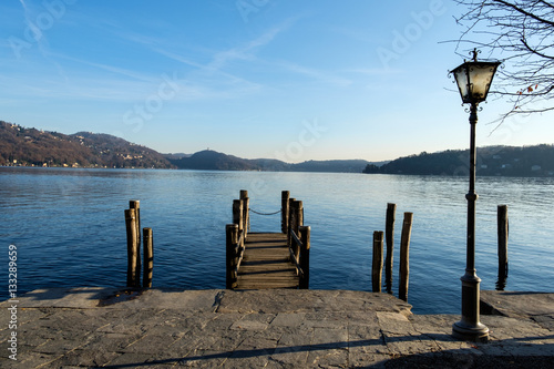 Docks of San Giulio Island  Orta  Italy