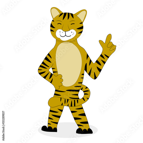Fototapeta Naklejka Na Ścianę i Meble -  Tiger character cartoon