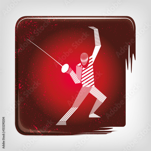 Fencing stripy icon