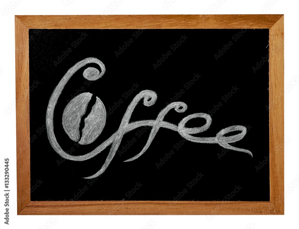 Handwritten Lettering Inscription Coffee on A Chalkboard Handwritten Lettering Inscription Coffee on A Chalkboard