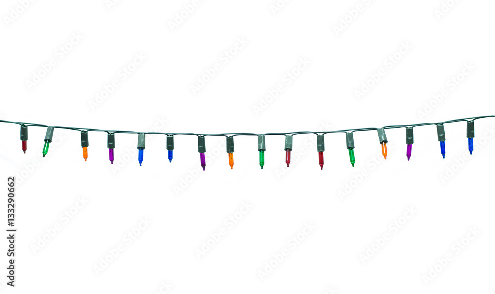 Christmas lights isolated on white Christmas lights isolated on white