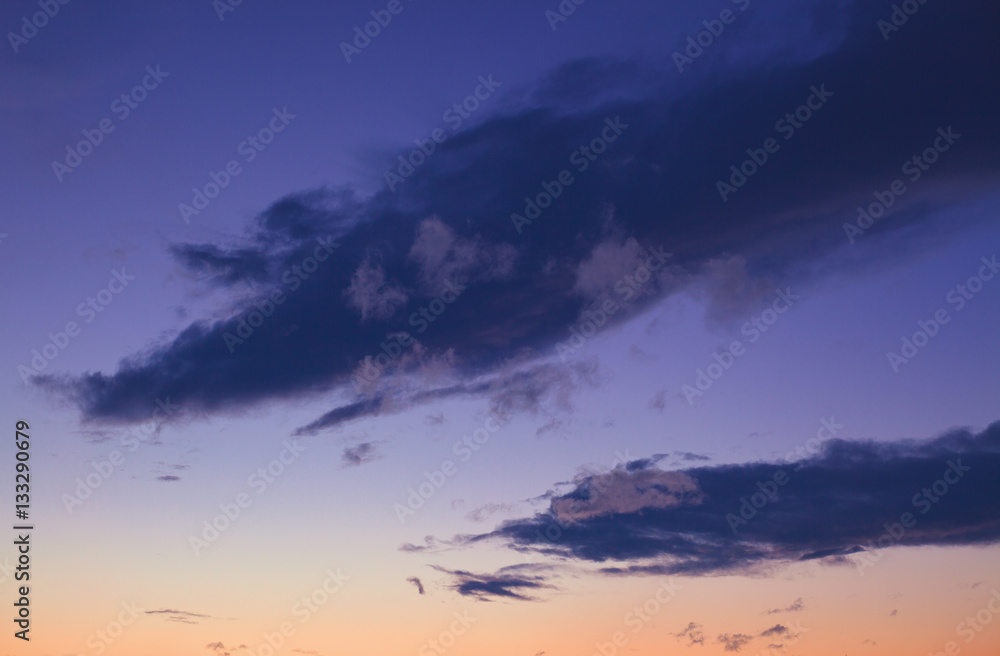 Fototapeta premium Purple Sky And Clouds