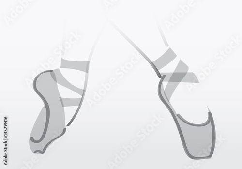 Ballet Shoes. Vector illistration