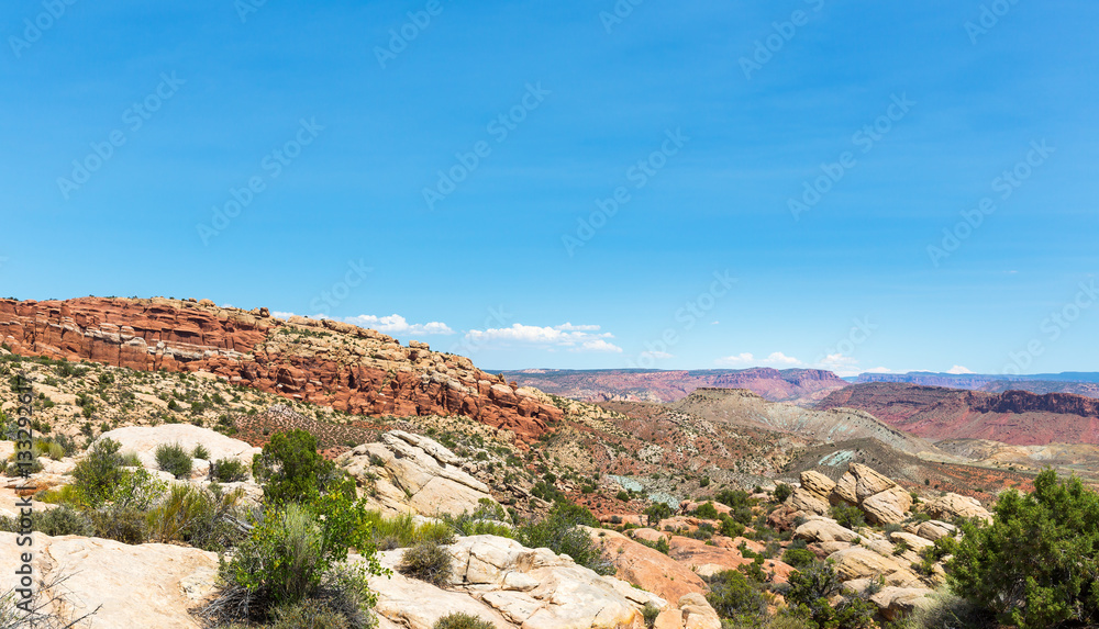 Valley landscape in Arches National Park