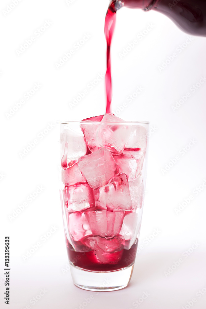 custom made wallpaper toronto digitalSummer drink: Pouring fresh grapes juice on ice in glass isolated on white background