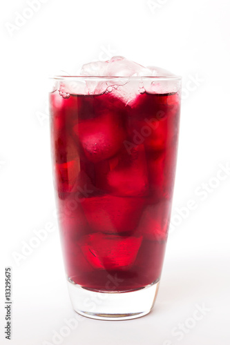 Wallpaper Mural Summer drink; fresh grapes juice on ice in glass isolated on white background Torontodigital.ca