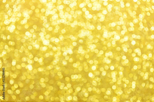 Golden glitter bokeh abstract background.