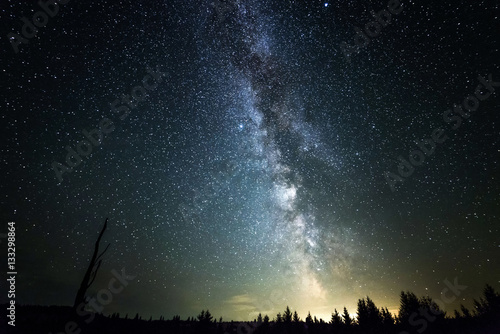 Milky Way galaxy  over the ...