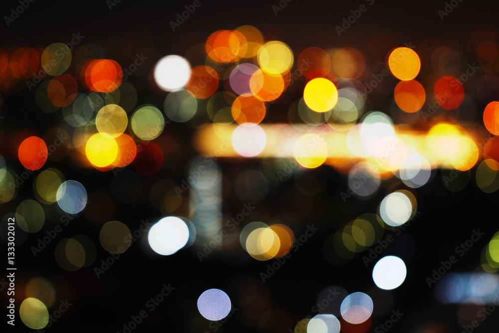 Abstract various colorful blurred bokeh as a background