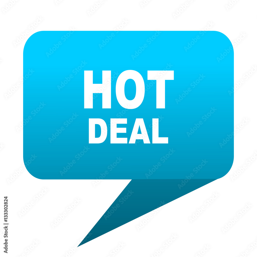 hot deal blue bubble icon hot deal blue bubble icon