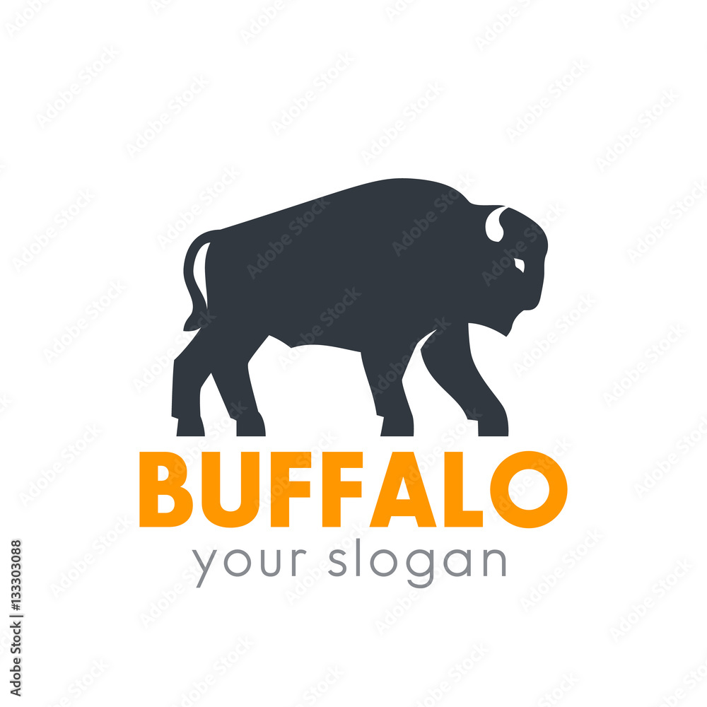 buffalo logo element isolated over white