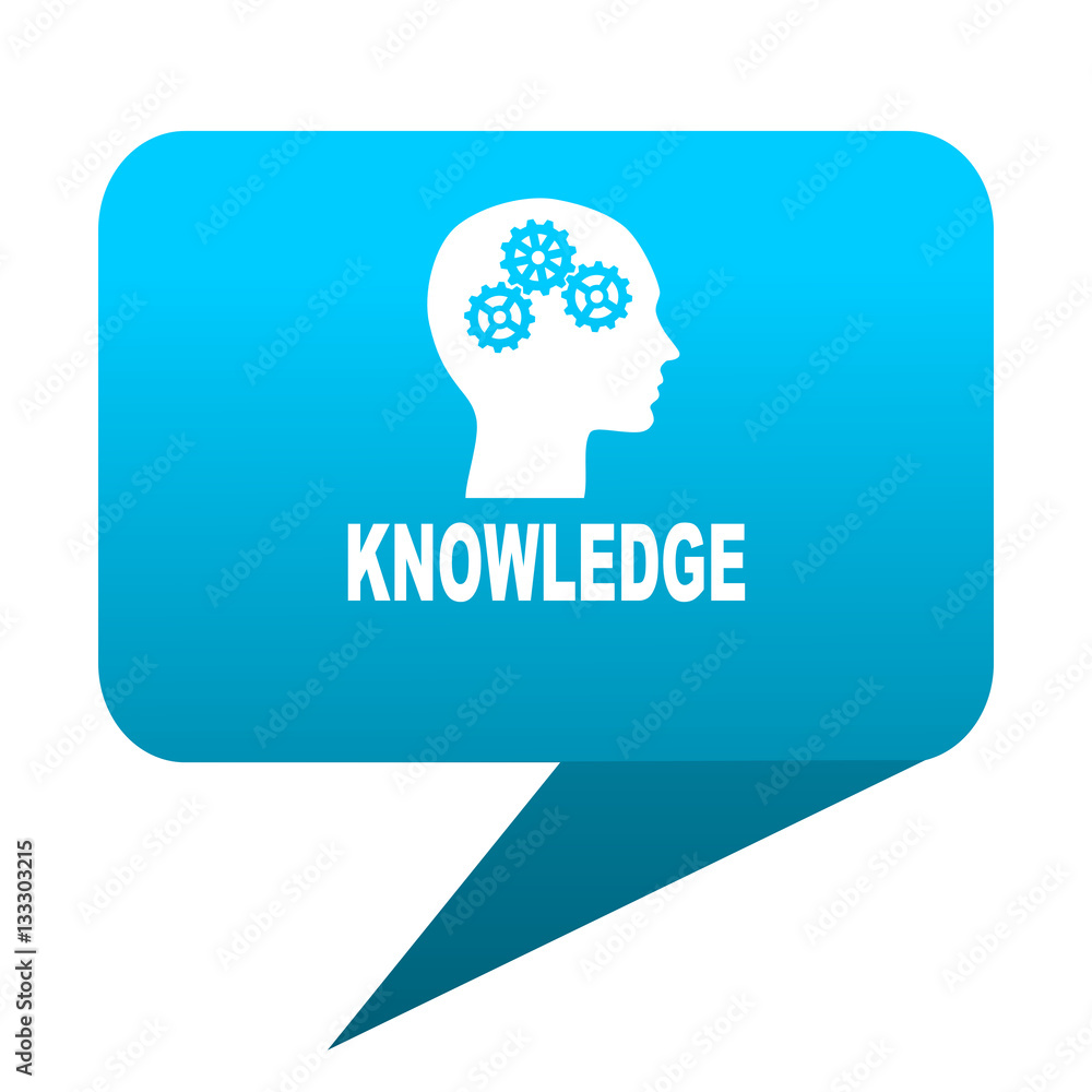 knowledge blue bubble icon knowledge blue bubble icon