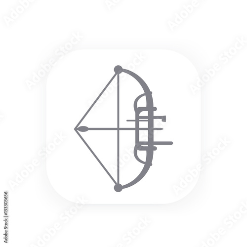 compound bow, archery vector icon