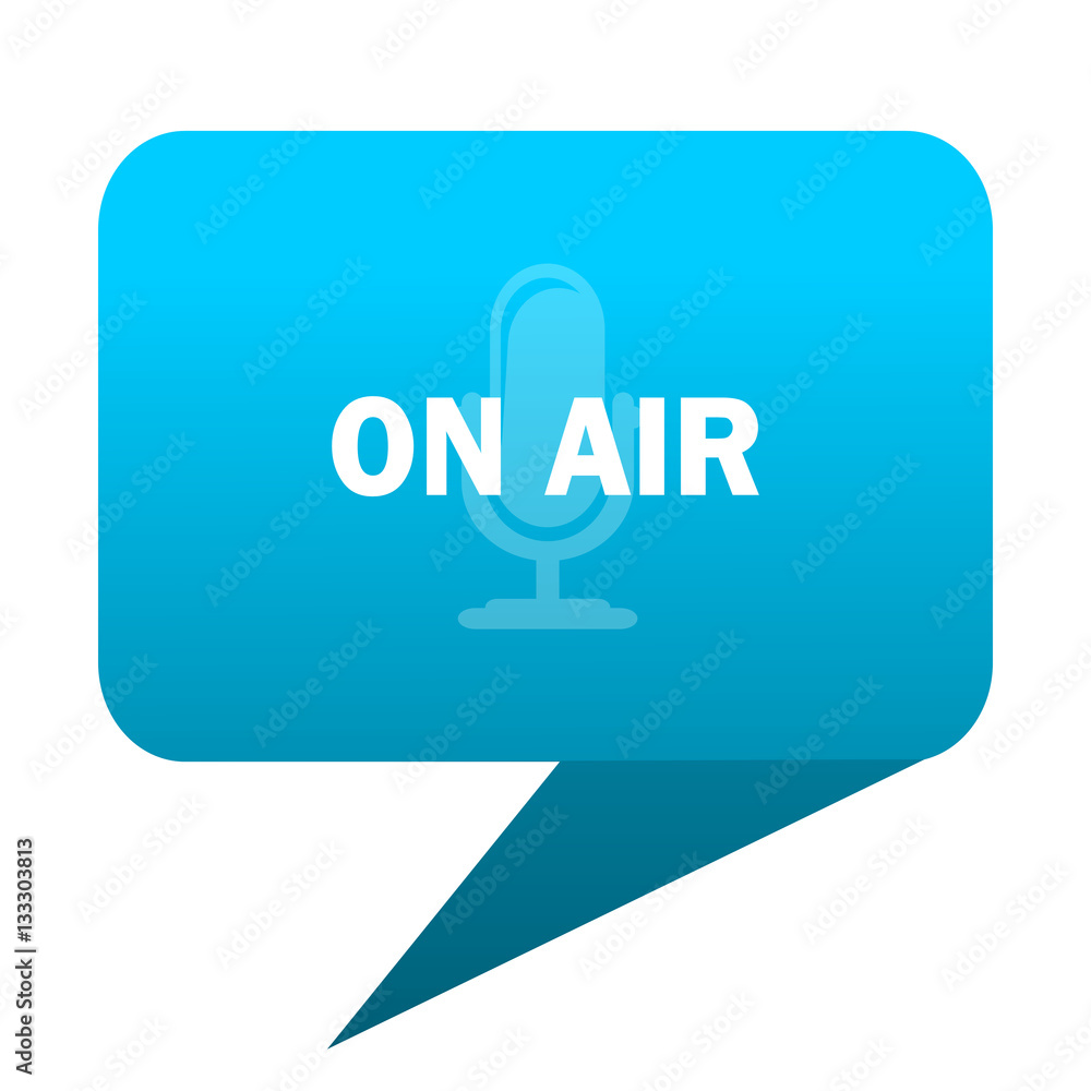 on air blue bubble icon on air blue bubble icon