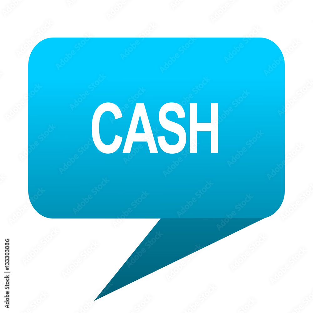 cash blue bubble icon cash blue bubble icon