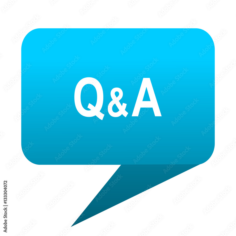 question answer blue bubble icon question answer blue bubble icon