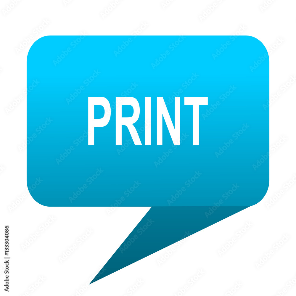 print blue bubble icon print blue bubble icon