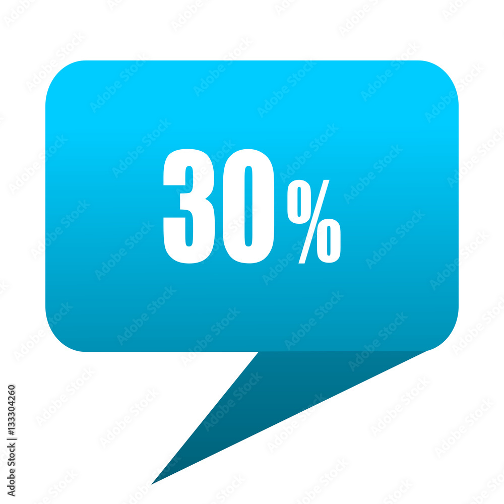 30 percent blue bubble icon 30 percent blue bubble icon