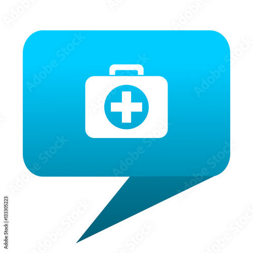 first aid blue bubble icon
