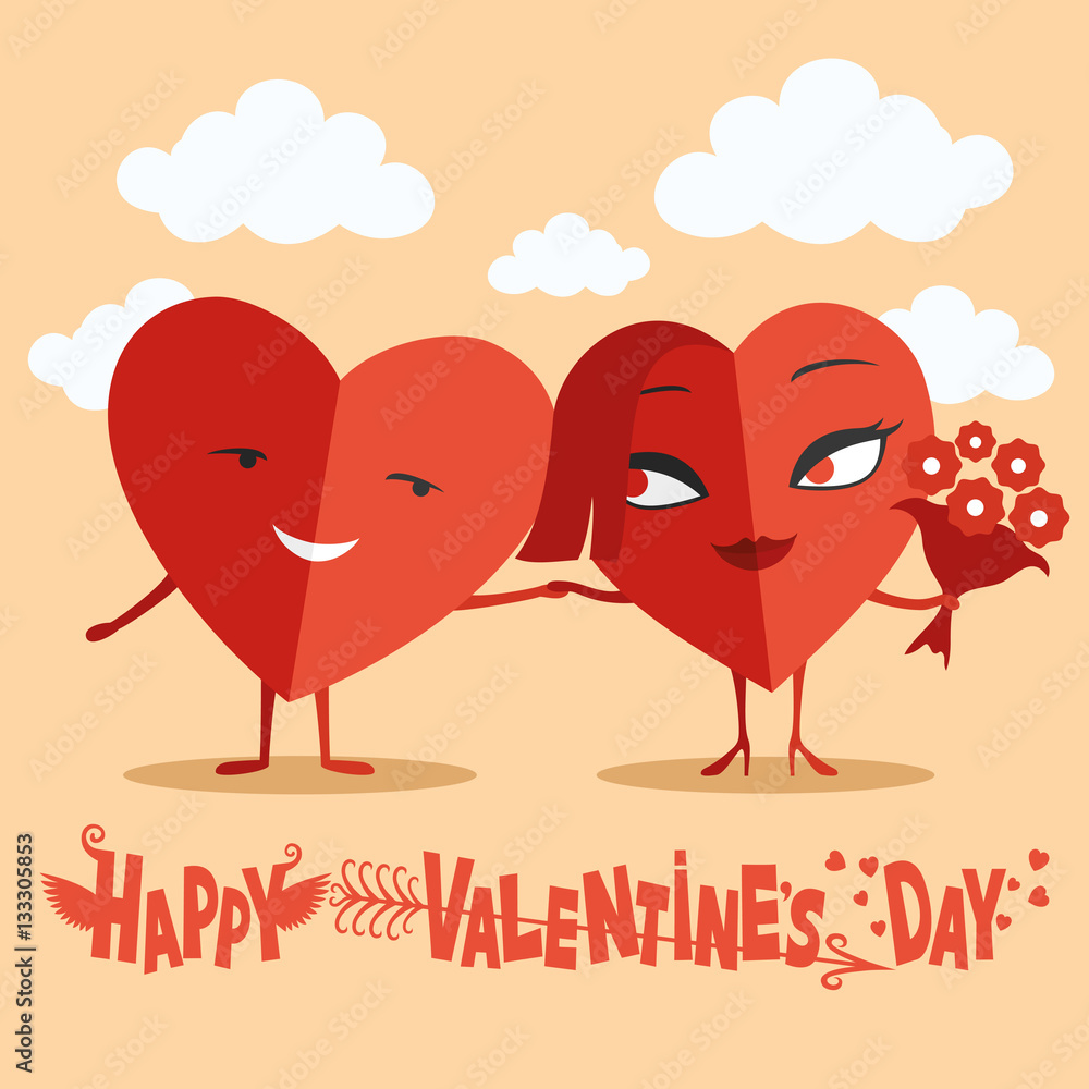 Fototapeta premium Red hearts.
