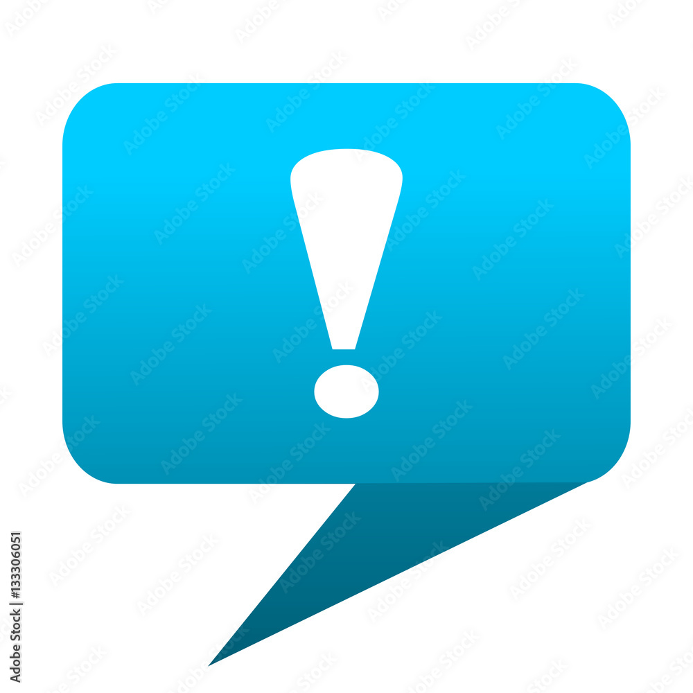exclamation sign blue bubble icon exclamation sign blue bubble icon