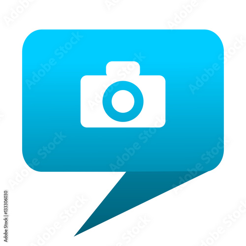 camera blue bubble icon